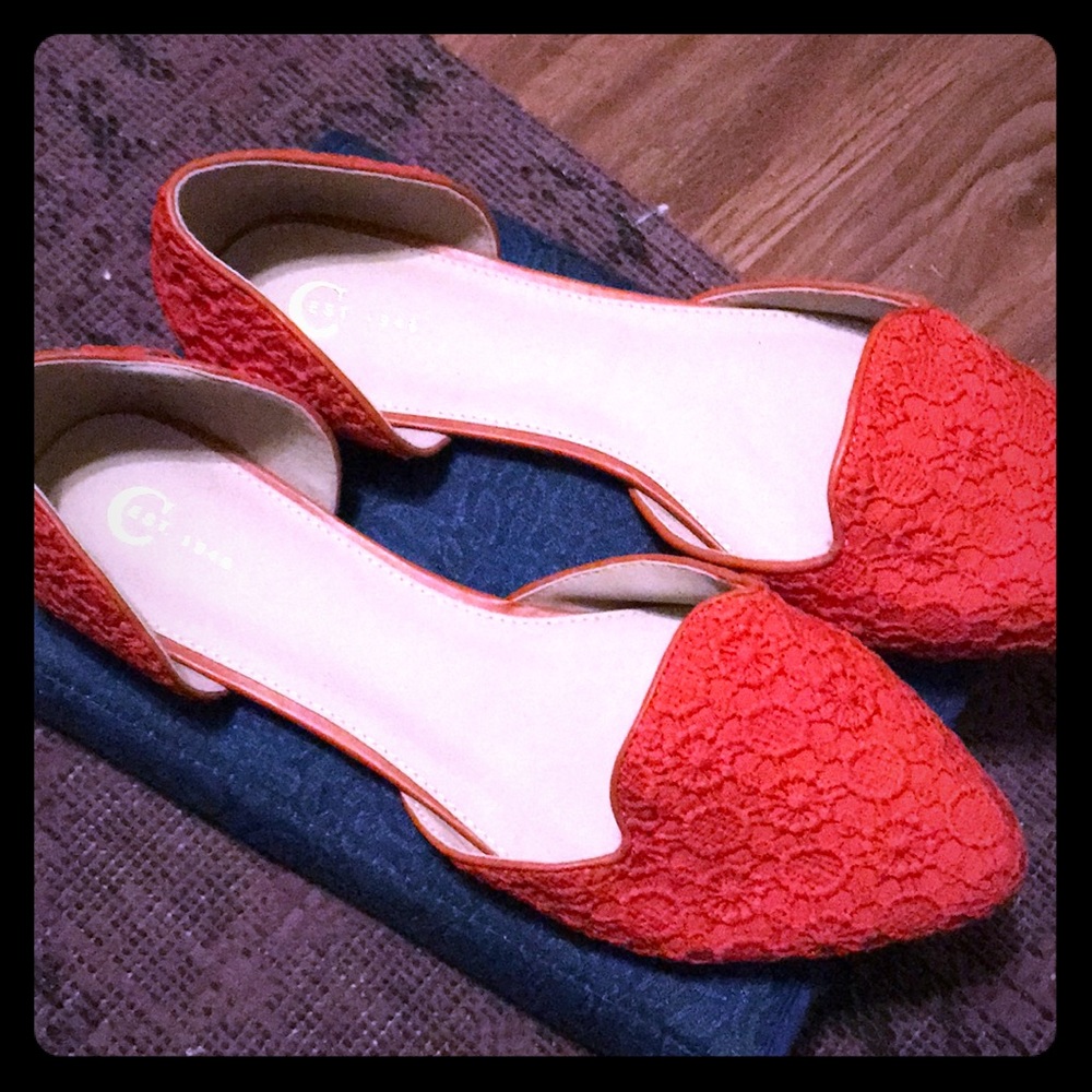 Orange shoes